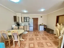 вид на гостиную и кухню