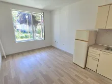 вид на гостиную и кухню